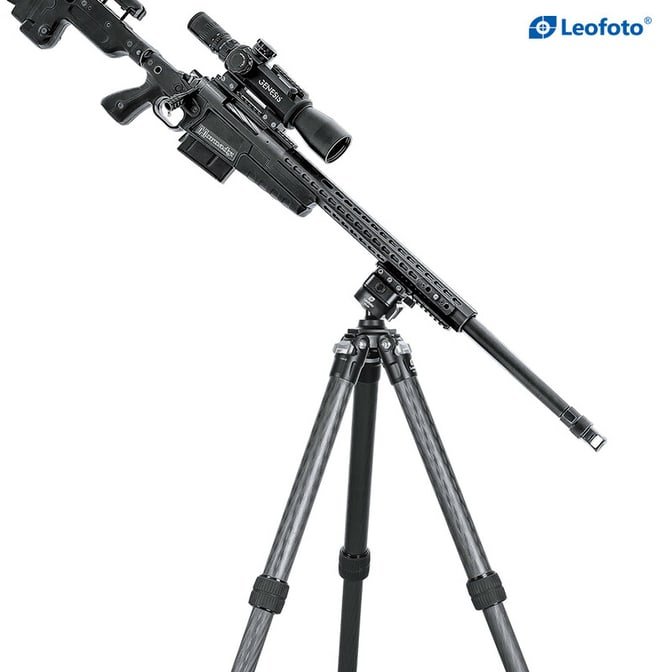 Leofoto SA-404C Carbon-Dreibeinstativ und Gewehraufnahme MA-30L – Bild 2