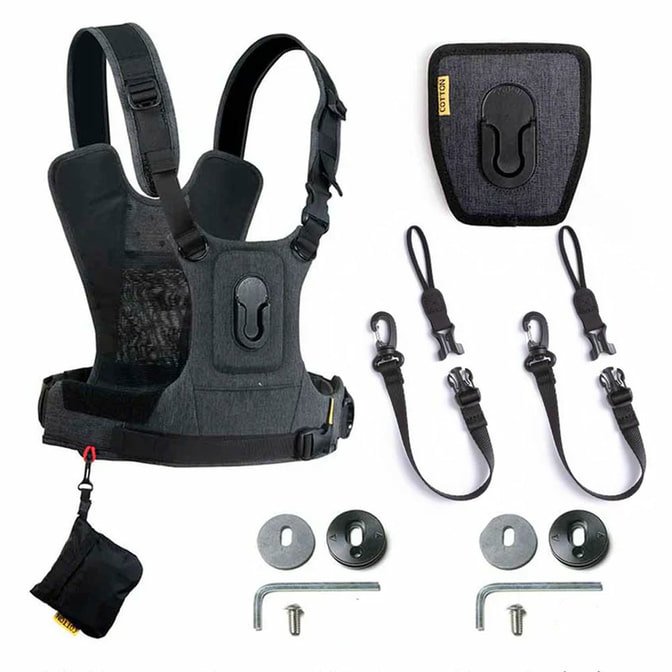 Cotton Carrier CCS G3 Binoculars & Camera Harness - Grey
