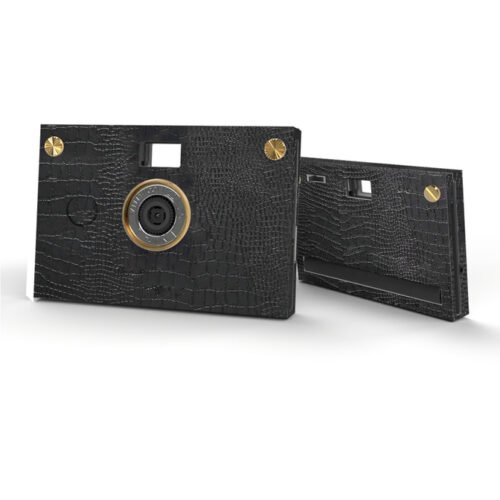 Paper Shoot Camera Bundle – Leather Texture Case – Black