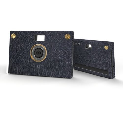 Paper Shoot Camera Bundle – Leather Texture Case – Midnight Blue